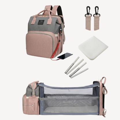 BaseStore Premium Anne Bebek Çantası & Portatif Yatak